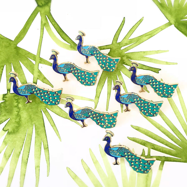 Peacock Enamel Pin