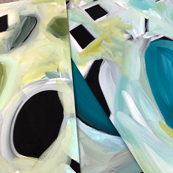 Malachite Terra Gem Original Art 18"X24"