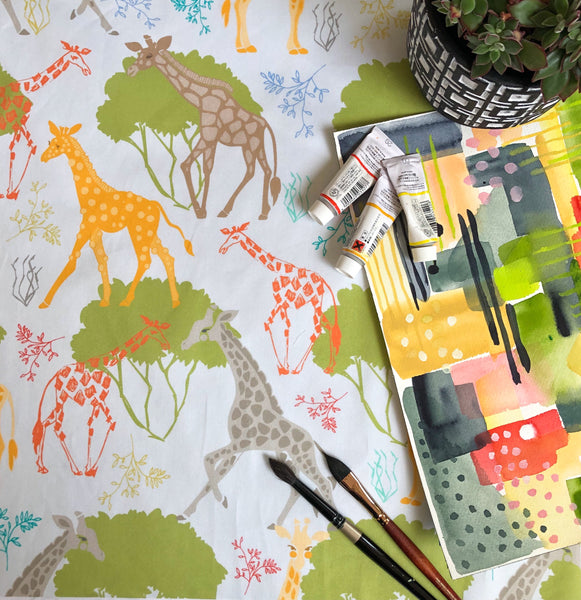 Giraffe Original Art 9"x12"