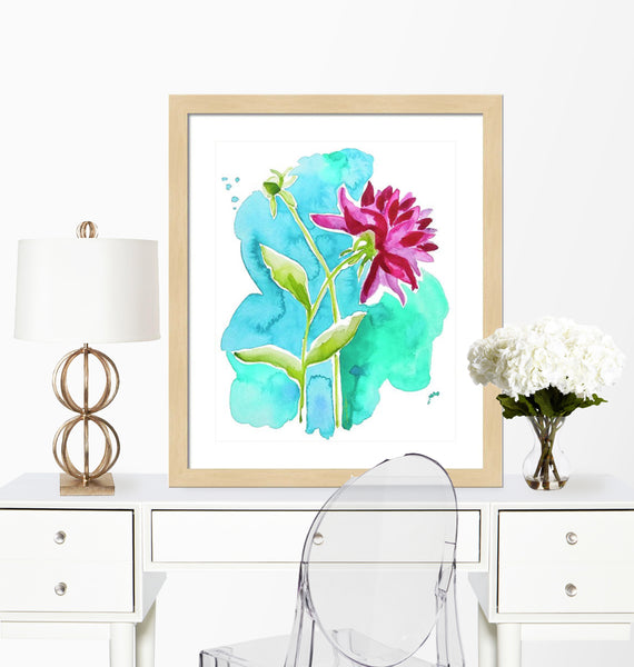 Dahlia Delight Floral Print