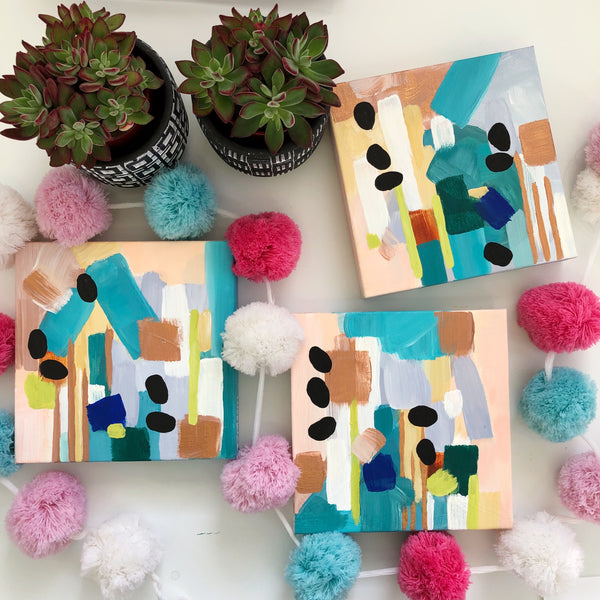 Dusty Bronze Original Art 8"x8"