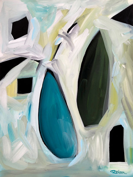 Chrysoprase Terra Gem Original Art 18"x24"