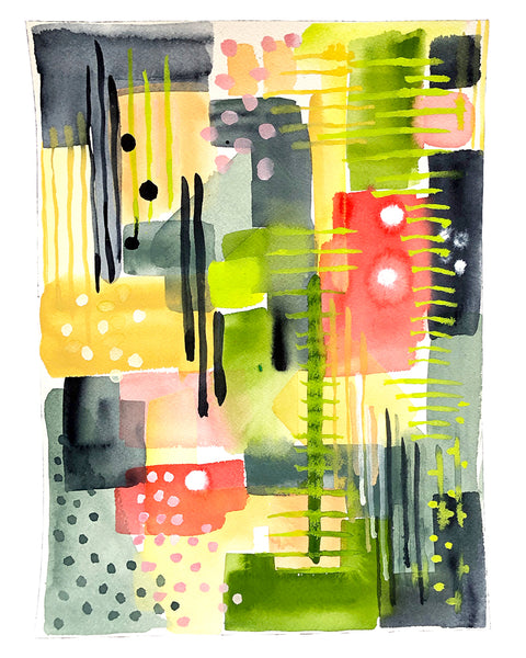 Giraffe Original Art 9"x12"