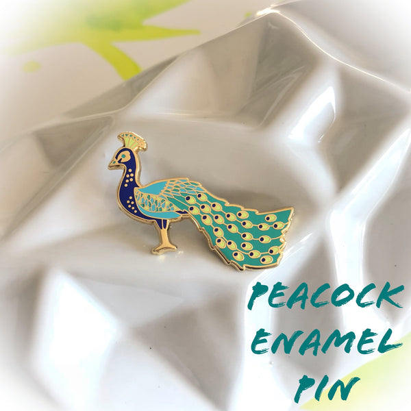 Peacock Enamel Pin