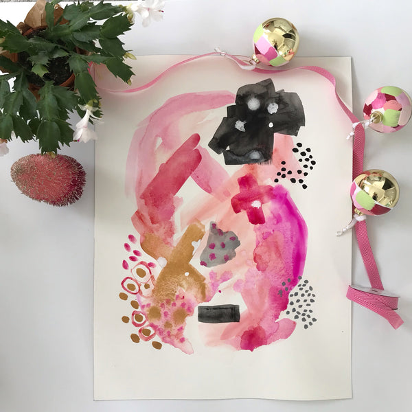 X's & O's Original Art 18"x24"