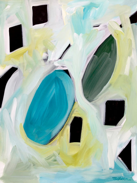 Malachite Terra Gem Original Art 18"X24"