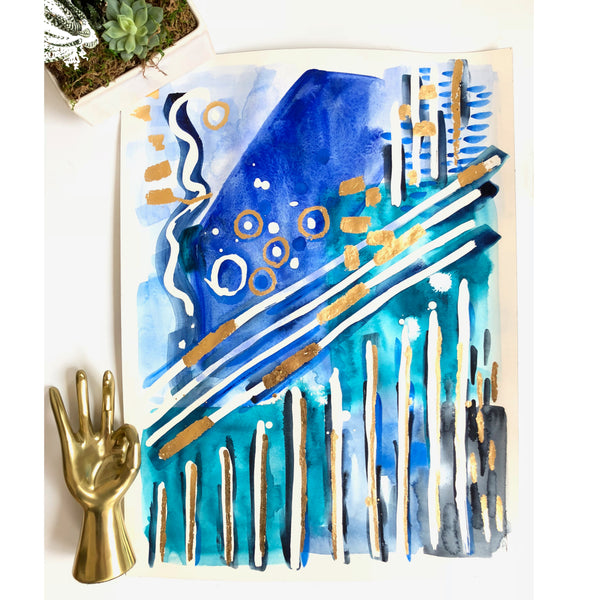 Marine Bubble Original Art 18"X24"