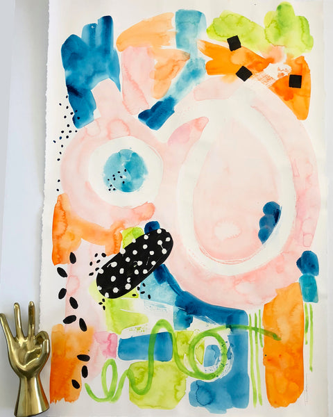 Confetti Celebration Original Art 26"x36"