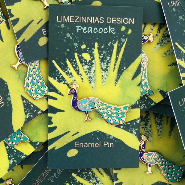 Peacock Enamel Pin