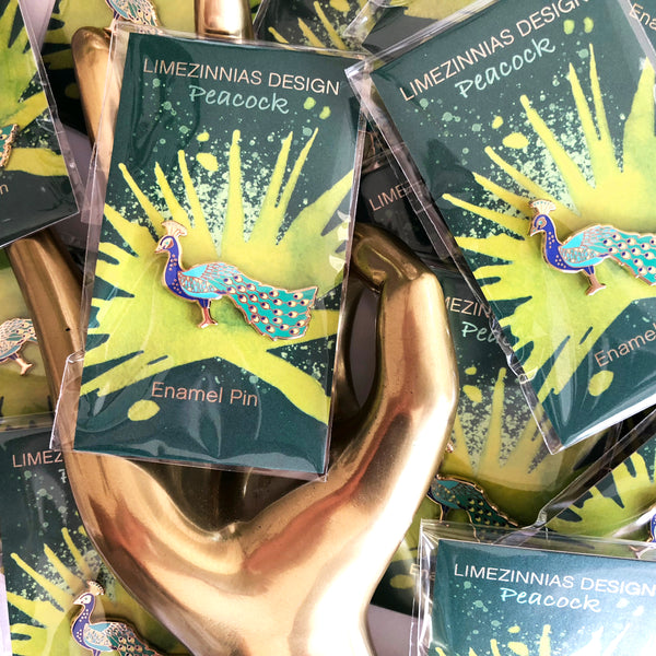 Peacock Enamel Pin