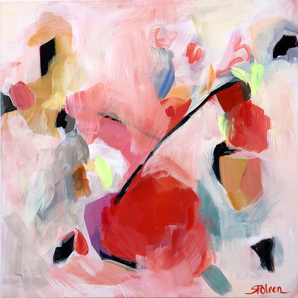 Rose Quartz Terra Gem Original Art 24"X24"