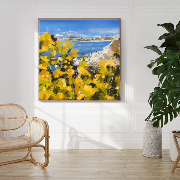 Beach Stay Golden Art Print