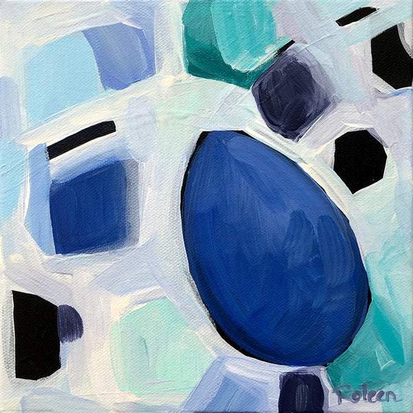 Sapphire Terra Gem Original Art 8"x8"