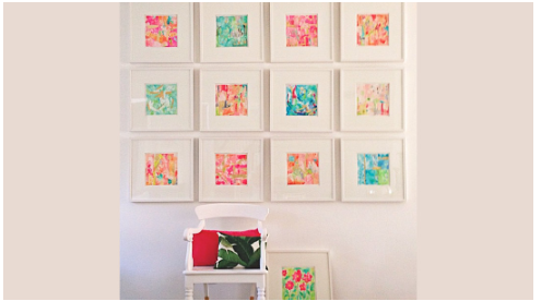 Georgia On My Mind Coral Pink Print