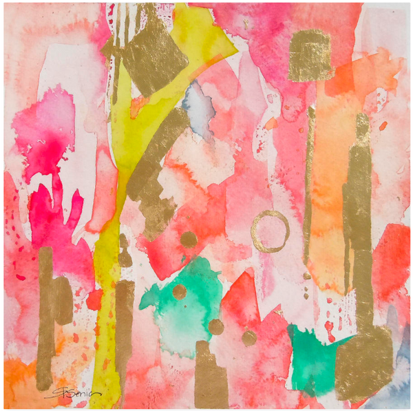 Georgia On My Mind Coral Pink Print