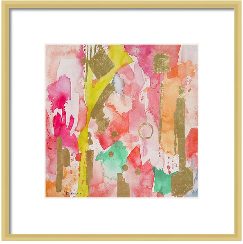 Georgia On My Mind Coral Pink Print