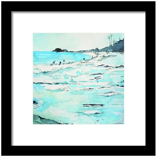 La Jolla Watercolor Beach Print
