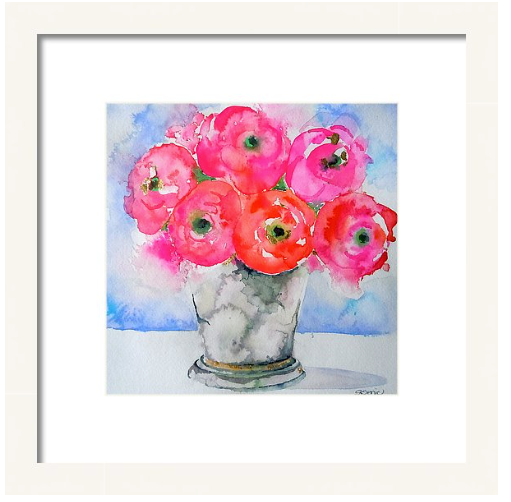 Fresh From the Garden Pink Ranunculus Print