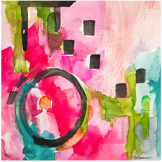 Flamingo Circle Print