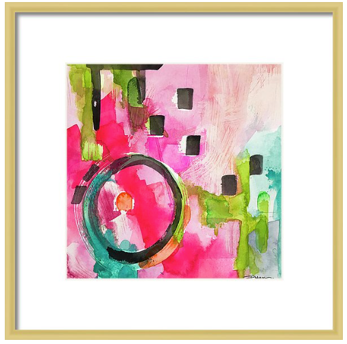 Flamingo Circle Print