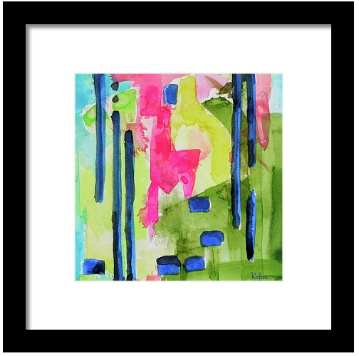 Flamingo Pond Green Print