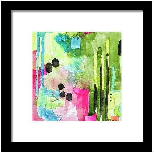 Flamingo View Green Print