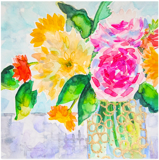 Flowers From A Friend Floral Print