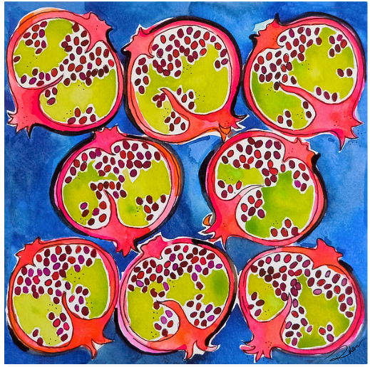 Pomegranate de Cobalt Print