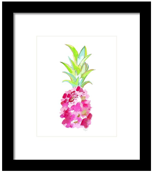 Tropical Pink Pineapple Print