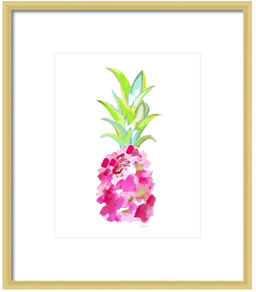 Tropical Pink Pineapple Print