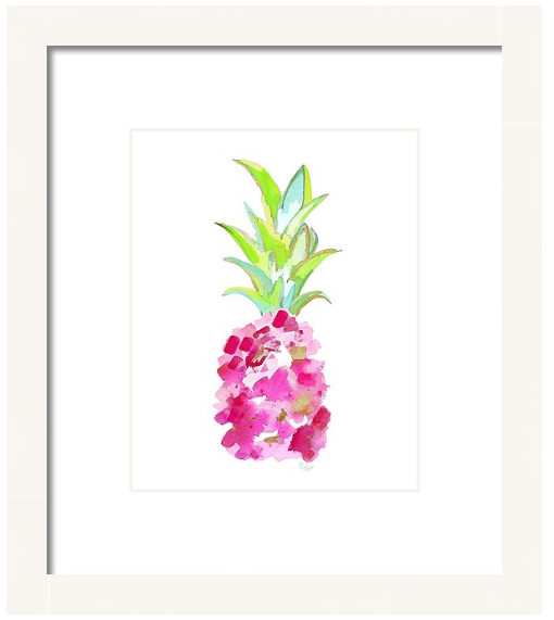 Tropical Pink Pineapple Print