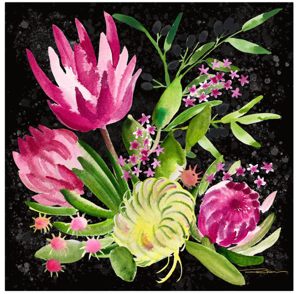 Protea Blossom & Geranium Aperitif Gallery Wall Set