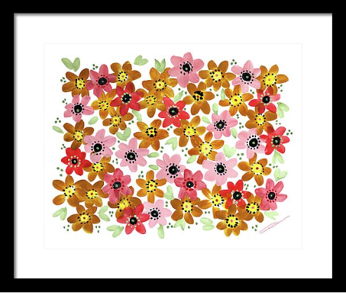 Golden Fleurs Print