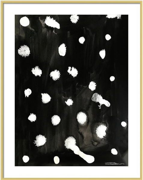 Black & White Splashes Print