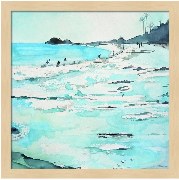 La Jolla Watercolor Beach Print