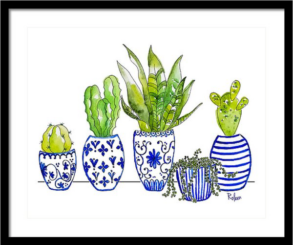Chinoiserie Collected Cactus Print