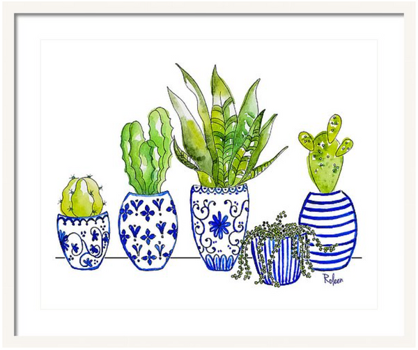 Chinoiserie Collected Cactus Print