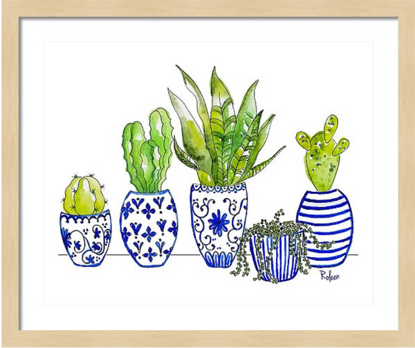 Chinoiserie Collected Cactus Print