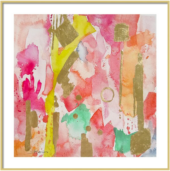 Georgia On My Mind Coral Pink Print