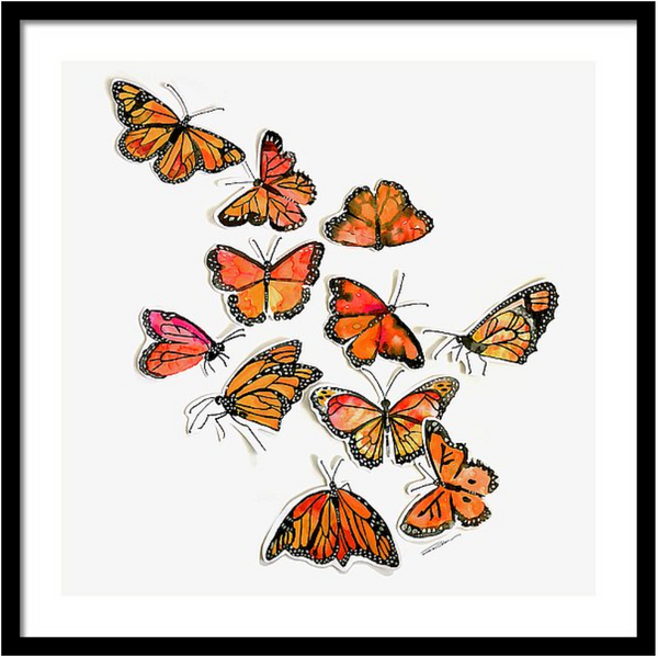 Monarch Butterflies Flutter Print