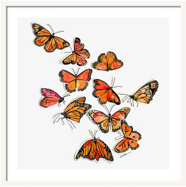 Monarch Butterflies Flutter Print