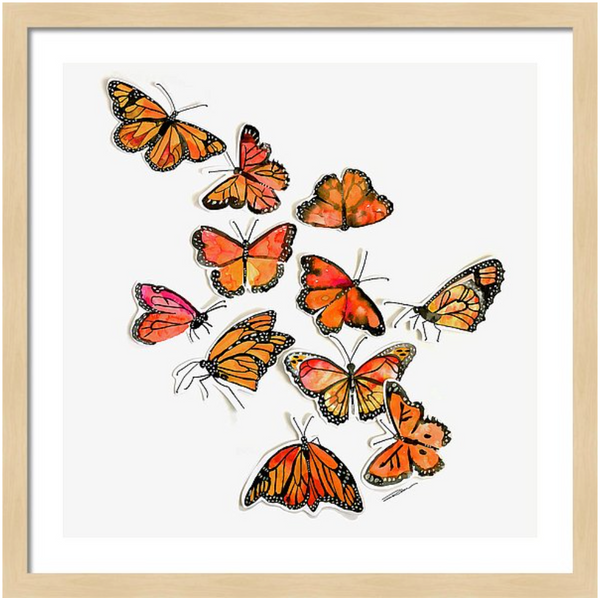 Monarch Butterflies Flutter Print