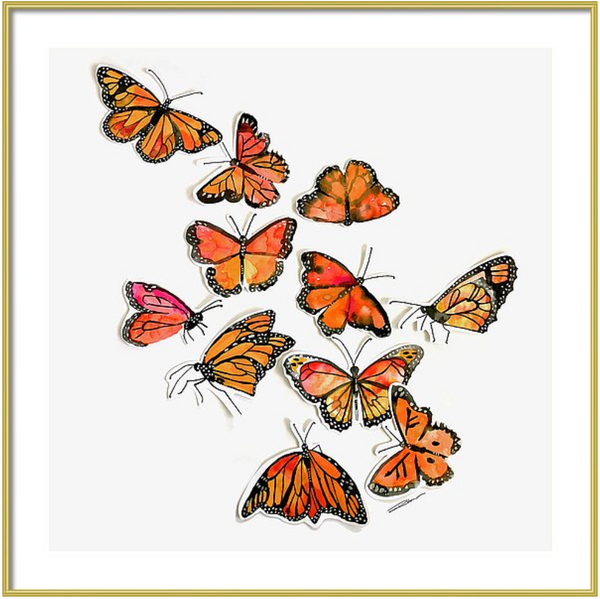 Monarch Butterflies Flutter Print
