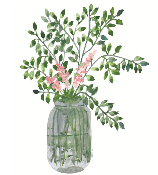 Eucalyptus In Mason Jar Print