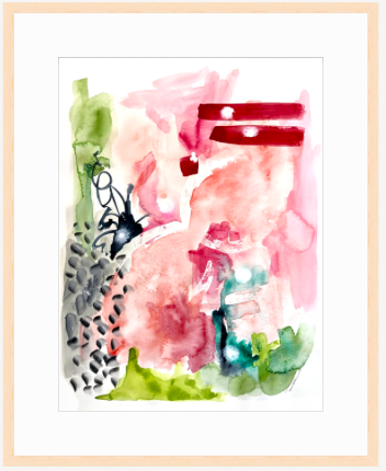 Pink Rosé Original Art 18"X24"