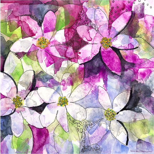 Paper Mache' Abstract Print