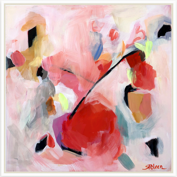 Rose Quartz Terra Gem Original Art 24"X24"