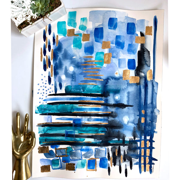 Sea Wall Original Art 18"x24"