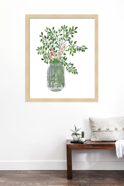 Eucalyptus In Mason Jar Print
