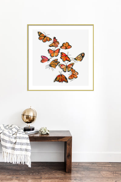 Monarch Butterflies Flutter Print